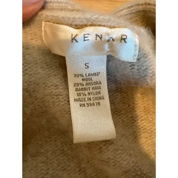 Kenar Lambswool Angora Cardigan Oatmeal Women's S - Picture 4 of 7